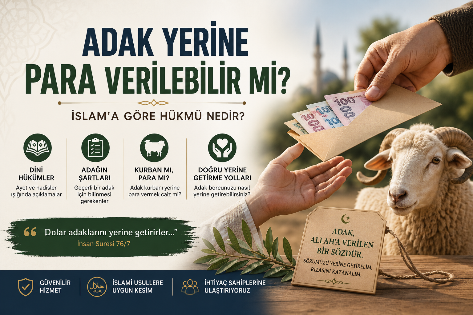 Adak Yerine Para Verilebilir mi? Diyanet ve İslam'a Göre Hükmü