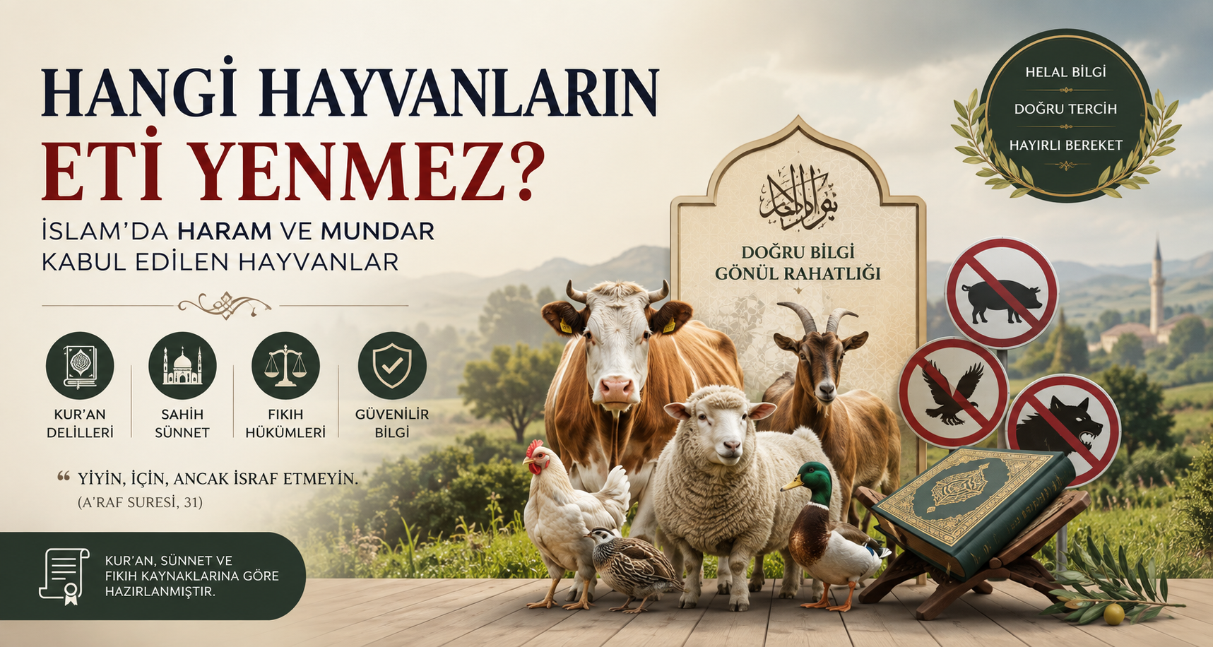 HANGİ HAYVANLARIN ETİ YENMEZ? İSLAM’DA HARAM VE MURDAR KABUL EDİLEN HAYVANLAR