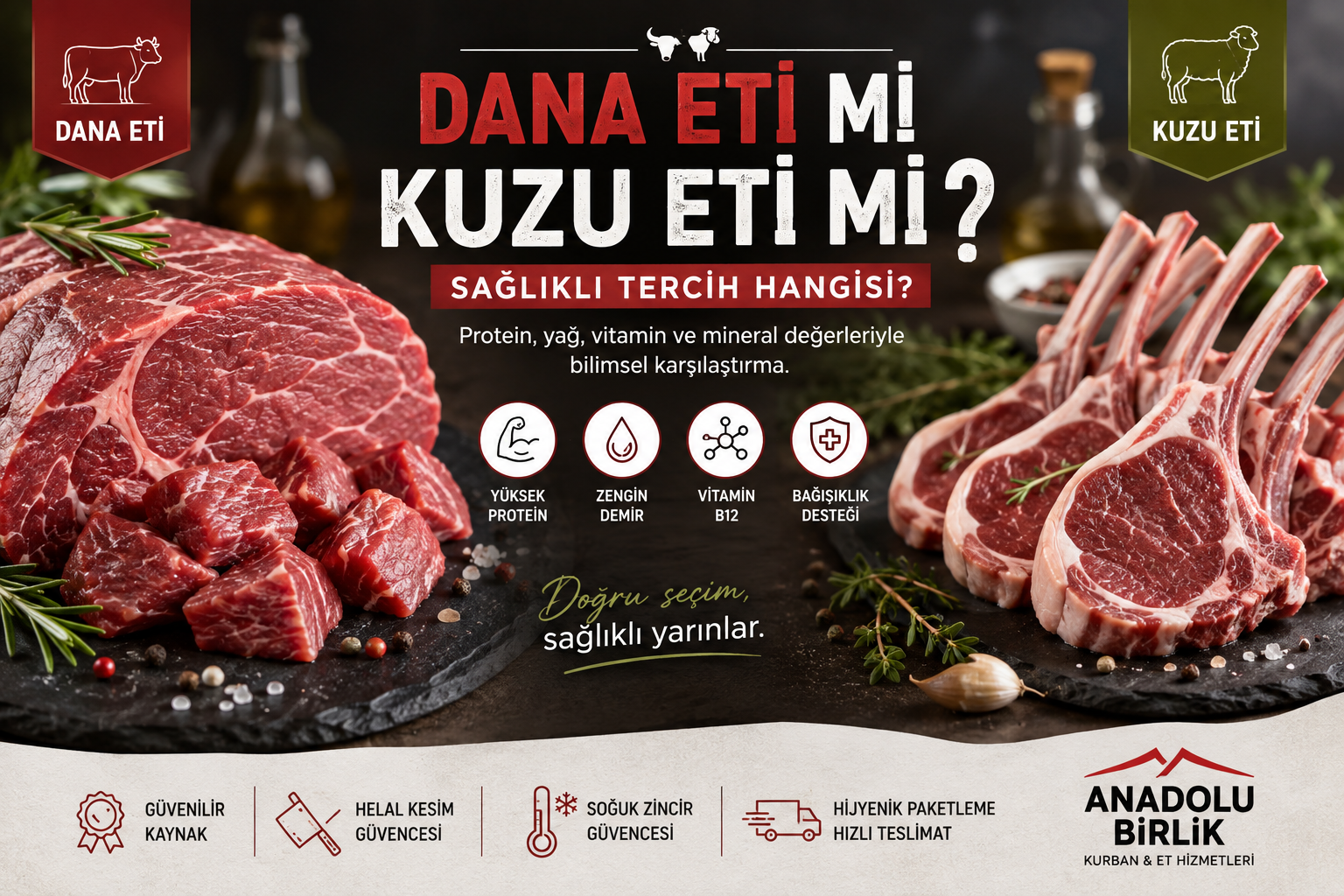 Dana Eti mi Kuzu Eti mi Daha Sağlıklı? Besin Değerleri ve Doğru Tercih Rehberi