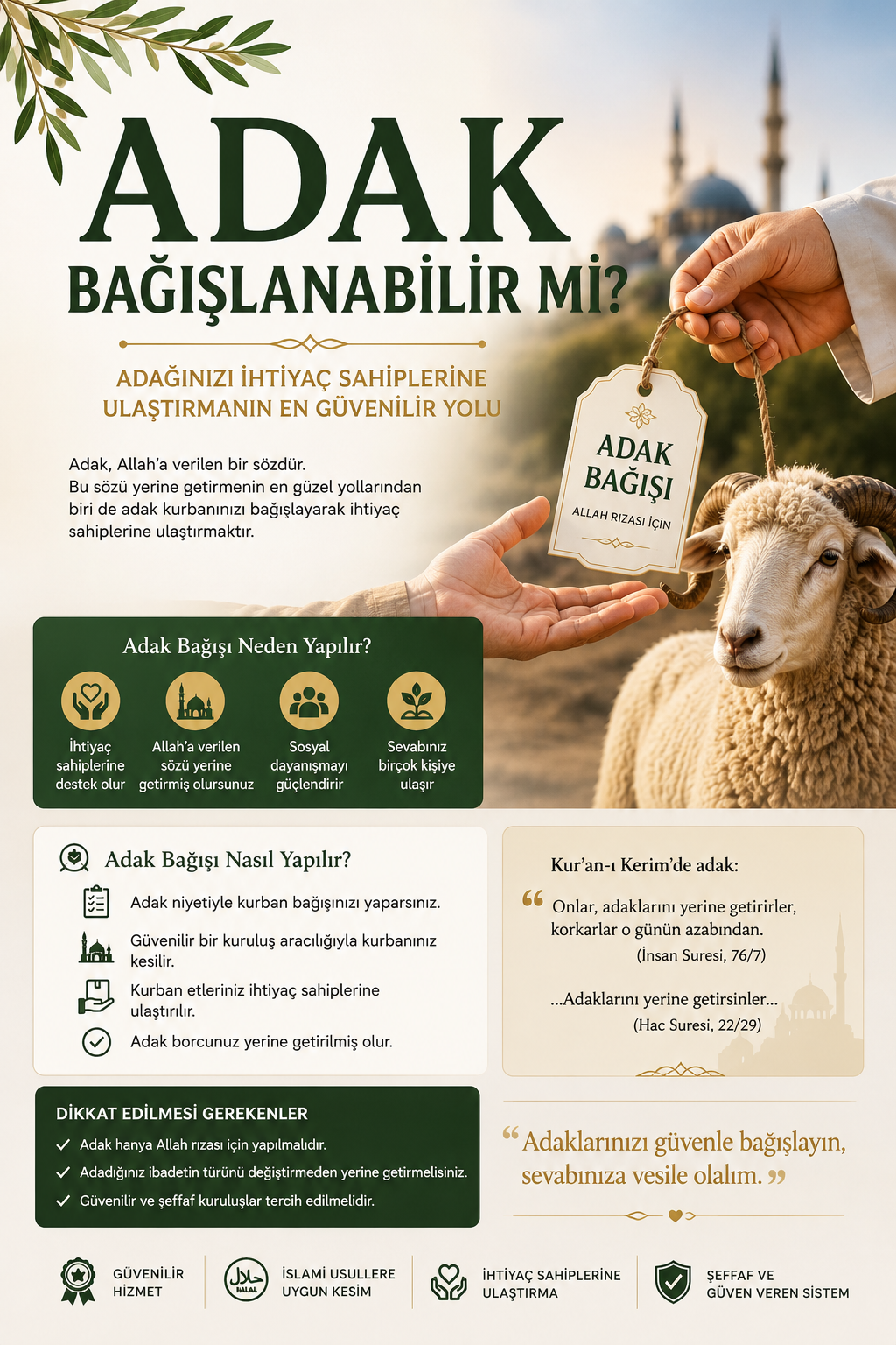 Adak Bağışlanabilir mi? Adak Kurbanı Bağışı Caiz midir?