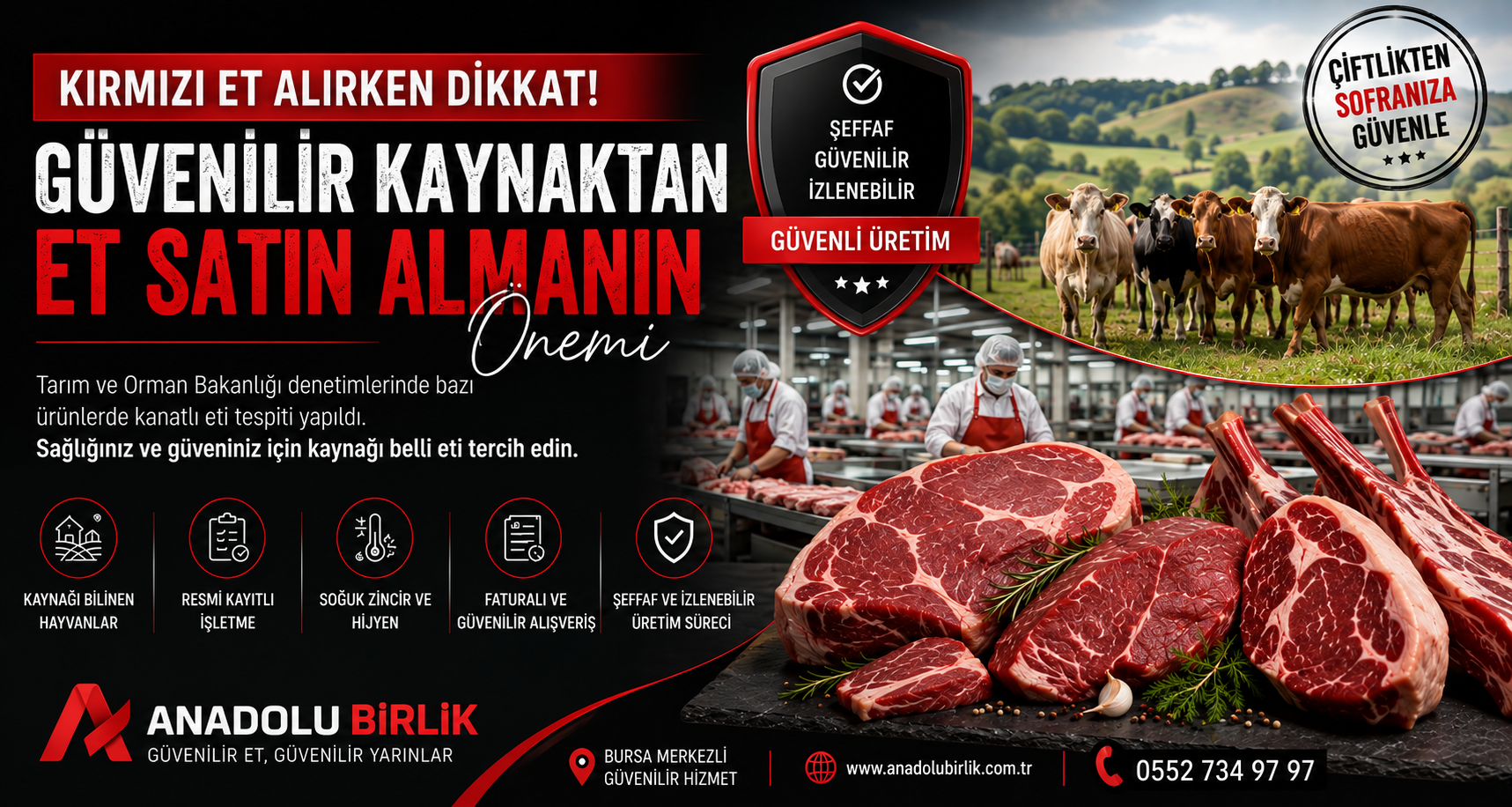 Kırmızı Et Alırken Dikkat! Güvenilir Kaynaktan Et Satın Almanın Önemi ve Anadolu Birlik Farkı