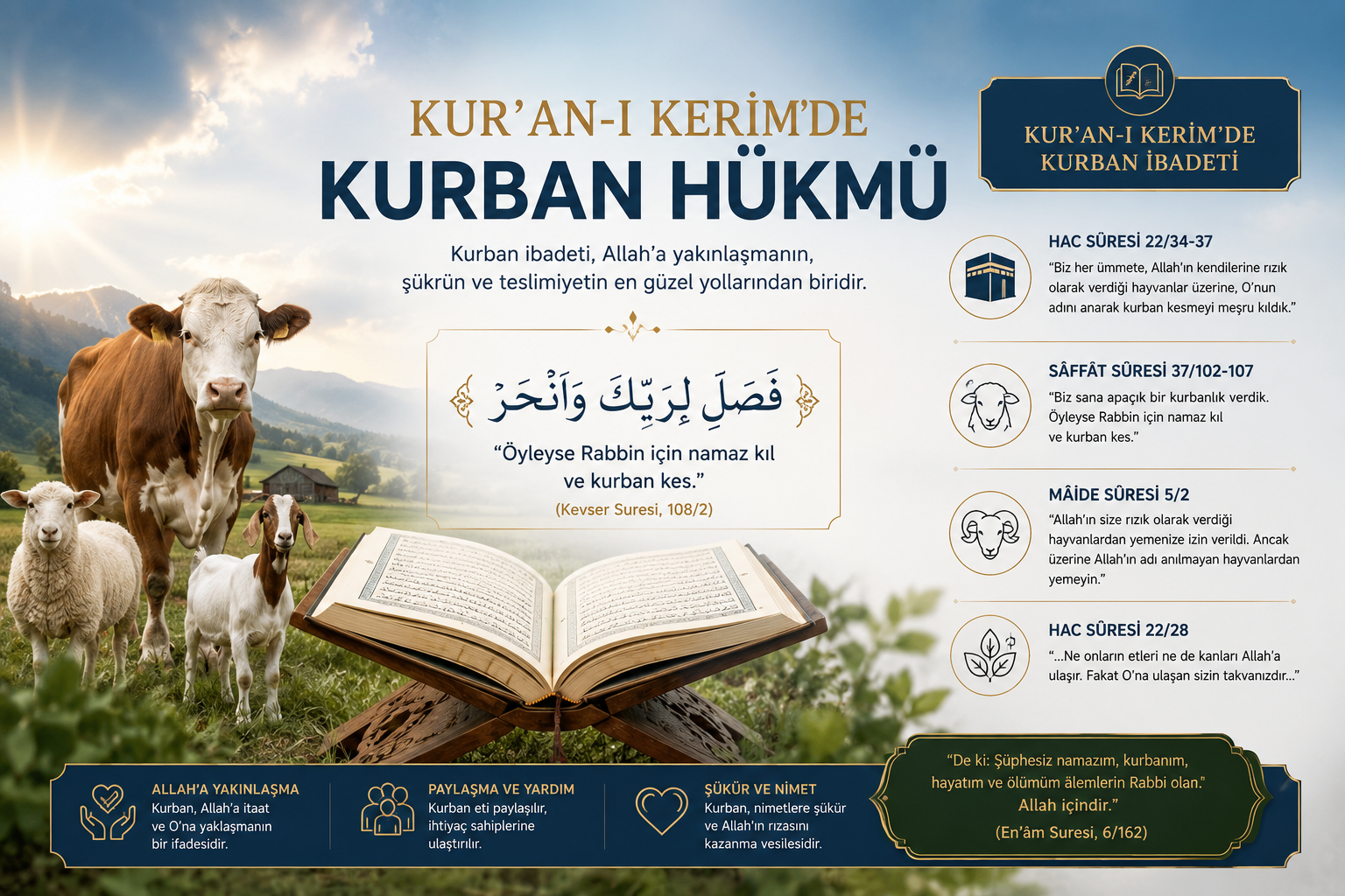 Kurban Neden Kesilir? Kur'an'daki Ayetler ve Diyanet Açıklaması (2026)